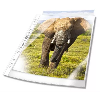 DURABLE Premium Document Wallets A4 Extra Wide Crystal Clear Smooth 0.08 mm, 50 Pieces (999111197)