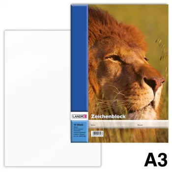 Landré Drawing Pad 100g A3 10 Sheets 4 Motifs White