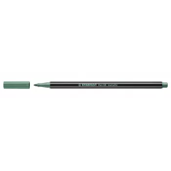 STABILO Pen 68 Metallic Fibre Pen - Metallic Green - 1 Piece