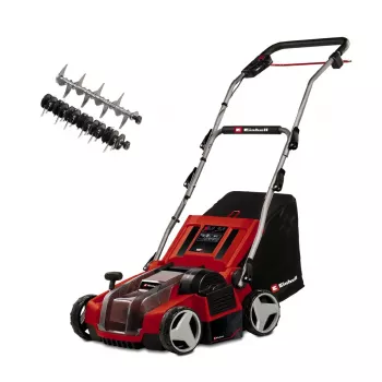 Einhell GE-SA 36/35 Li-Solo Power X-Change Cordless Scarifier & Aerator, 36V, 350mm Working Width, without Battery and Charger, with Quick-Release Fasteners and Cutting Height Adjustment (3420685)