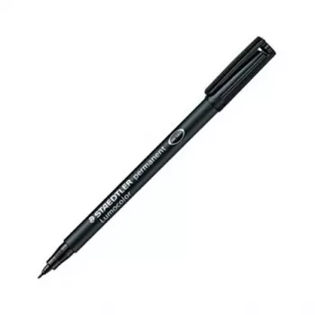 STAEDTLER Lumocolor 314-9 Permanent Marker, Black, Chisel Tip, 1-2.5 mm