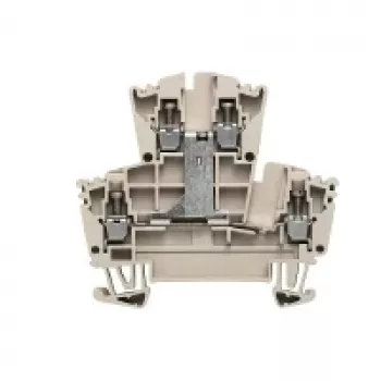 Weidmüller 1022300000 Feed-Through Terminal, 2-Tier, Screw Connection, 500 V, 24 A, 4 mm², Dark Beige