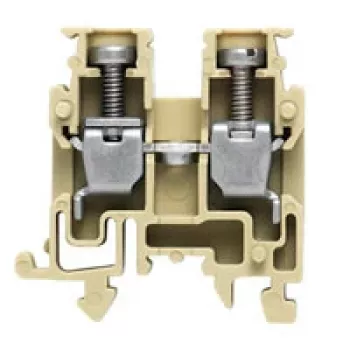 Weidmüller Feed-Through Terminal, Screw Connection, 2.5 mm², 800 V, 24 A, Dark Beige, DIN Rail TS 35