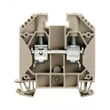 Weidmüller WDU 16 feed-through terminal, screw connection, 16 mm², 1000 V, 76 A, dark beige