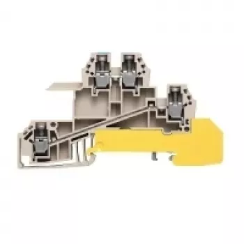 Weidmüller feed-through terminal, screw connection, 2.5 mm², 24 A, 800 V, beige, 50 pieces