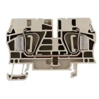 Weidmüller ZDU 6 Through Terminal, Spring Clamp Connection, 6 mm², Beige, 50 Pieces