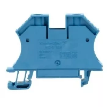 Weidmüller WDU 16N BL feed-through DIN rail terminal, 16 mm², 76 A, screw connection, blue, 50 pieces