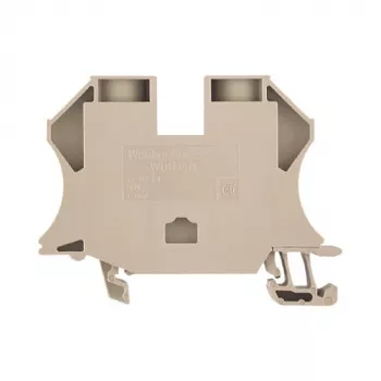 Weidmüller 1040400000 - 16 mm² screw connection DIN rail terminal, 1000 V, 76 A, DIN rail, dark beige