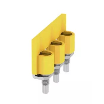 Weidmüller WQV 35N/3 cross-connector, 3-Pole, 10 mm pitch, yellow, 20 pieces