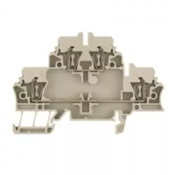 Weidmüller ZDK 2.5 Through Terminal Block, Spring Clamp Connection, 2.5 mm², Beige, 50 Pieces