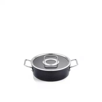 Fissler Adamant CA 24cm Casserole with Glass Lid, 4.2L, Induction-Suitable, Non-Stick Coated, Made in Germany