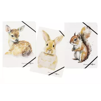 PAGNA Save Me Corner File A4 Fawn Rabbit Squirrel 3-Pack