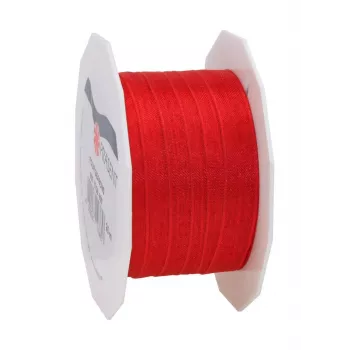 C.E. Pattberg Four Seasons Gift Ribbon Silk Matte Red 10 mm x 25 m