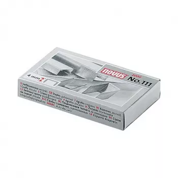 Novus No.111 Staples - 4 mm - 2000 Staples - 15 Sheets - Metal - Grey