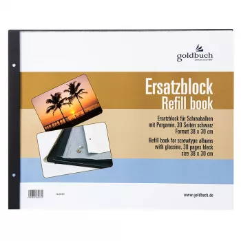 Goldbuch Refill Block 38x30 cm Black with Screws 83077