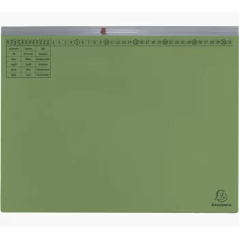Exacompta 370125B File Folder - Cardboard - Green - 320 g/m² - 265 mm - 316 mm