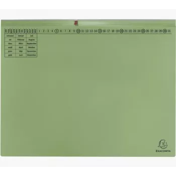 Exacompta 370325B File Folder - Cardboard - Green - 320 g/m² - 265 x 316 mm