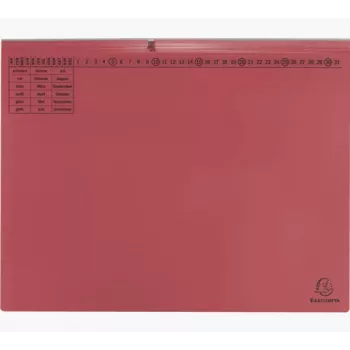 Exacompta 370403B File Folder - Cardboard - Red - 320 g/m² - 265 x 316 mm