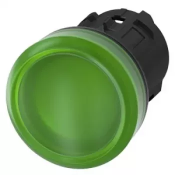 Siemens SIRIUS ACT 3SU1001-6AA40-0AA0 Green LED Indicator Light 22mm Round 24V AC/DC Screw Connection
