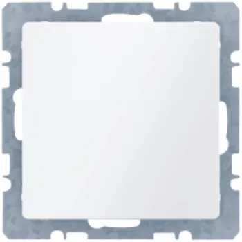 Berker 6710096089 Q.1/Q.3 Blanking Plug with Centre Plate, Polar White Velvet