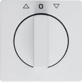 Berker 1080608900 Central Plate with Rotary Knob for Blinds Q.1/Q.3 Polar White