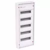 Striebel & John AK series surface-mounted distribution board 60 PLE 5 rows without door IP65 IK08 light grey RAL 7035