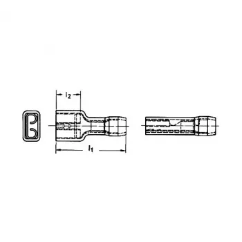 Klauke Flat receptacle 0.5-1 mm² 820/3V