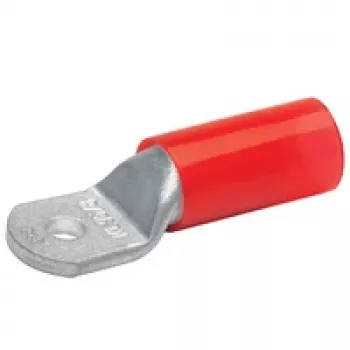 Klauke 605R12 Insulated tubular cable lug, 35 mm², M12, red, tinned copper, straight, polyamide