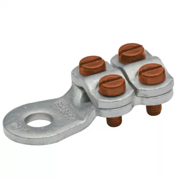 KLAUKE 586R10 Reduction crimp connector, aluminium to copper, 50 mm² to 35 mm², tinned, 46 mm