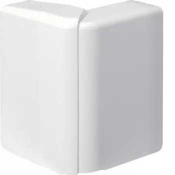 Hager External Corner SL2008039016 20x80mm Traffic White (RAL 9016) for Tehalit SL Cable Trunking