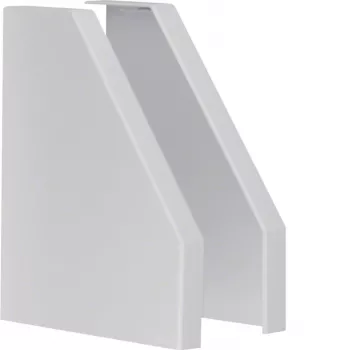 Hager End Cap for Cable Trunking RK 230 L 2320, Light Grey, Pair