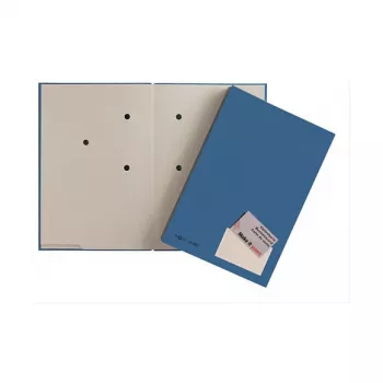 PAGNA presentation folder A4 card blue satin portrait