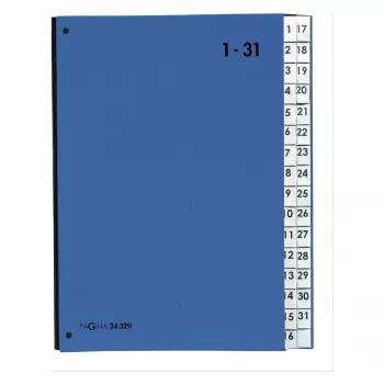 PAGNA Desktop Sorter 32 Compartments - A4 - Cardboard - Blue - Portrait - 340 mm - 40 mm