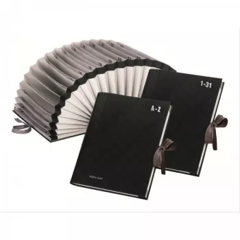 Pagna Manila Ring Binder A4 Polypropylene Black 15 mm Spine Elastic Band 250 Sheet Capacity