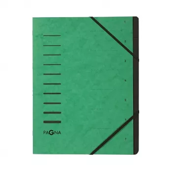 Pagna 40058-03 Organiser Folder A4, 7 Compartments, Green