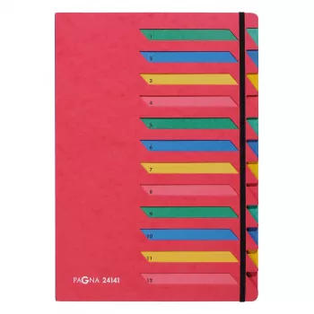 Pagna 24141-01 Organiser Folder A4, 12 Compartments, Red