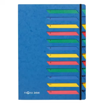 Pagna 24141-02 Classic Desk File 12 Compartments 1–12, A4, Blue
