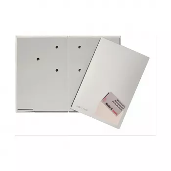 PAGNA Signature Lever Arch File A4 Grey 80 mm Spine 600 Sheet Capacity with Business Card Pocket