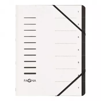 Pagna 40058-08 File Folder, 7 Compartments, A4, White