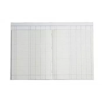 KOENIG & EBHARDT Columnar Pad A4 4 Columns 32 Rows 80 Sheets 160 Pages Green Ruling Thread Stitching