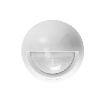 ESYLUX MD-W200i Passive Infrared (PIR) Motion Detector, Wall-Mounted, White, IP55, 12 m Detection Range, 2000 Lux, 2.5m Mounting Height