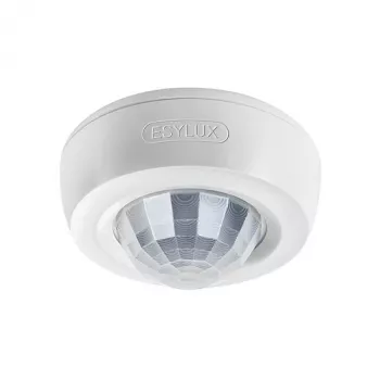 ESYLUX Ceiling Presence Detector 360° Surface-Mounted Ø24m Zero-Cross Switching Remote-Controllable PD