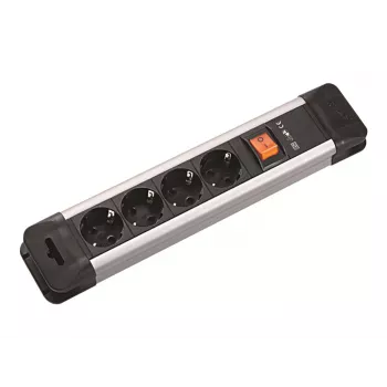 Bachmann CONNECT US Power Strip - 4 Sockets, 1.8m Cable, Black