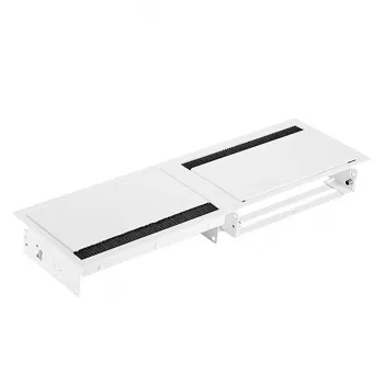 Bachmann CONI DUO Short Built-in Power Strip with 2 Schuko Sockets and 2 Module Slots, Black