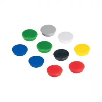 FRANKEN HM20 99 Round Magnet 24 mm, Assorted Colours, 10 Pieces