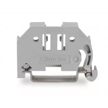 WAGO 249-116 Screwless End Stop, 6 mm, for 35 x 15 DIN Rail, Grey