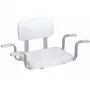 Weinberger Gratia Shower Stool with Backrest - Height-Adjustable, White/Silver