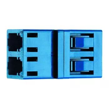 Telegärtner J08071A0017 LC Duplex Multimode OM3/OM4 Fibre Connector, Blue, Ceramic Ferrule