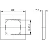 Telegärtner B00004A0024 Screwless Network Faceplate Frame 8-Port Pure White 81x81mm