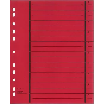 WEKRE 50 Divider Sheets, A4, 190 g/m2, Red (951030850IF)